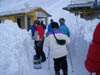 Il tunnel di neve alla partenza della seggiovia Castel Gaibana